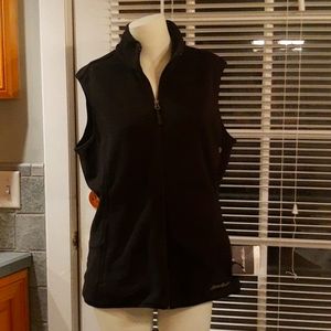 Eddie Bauer Women's Fleece Vest, Black, Size Large, With Tags.